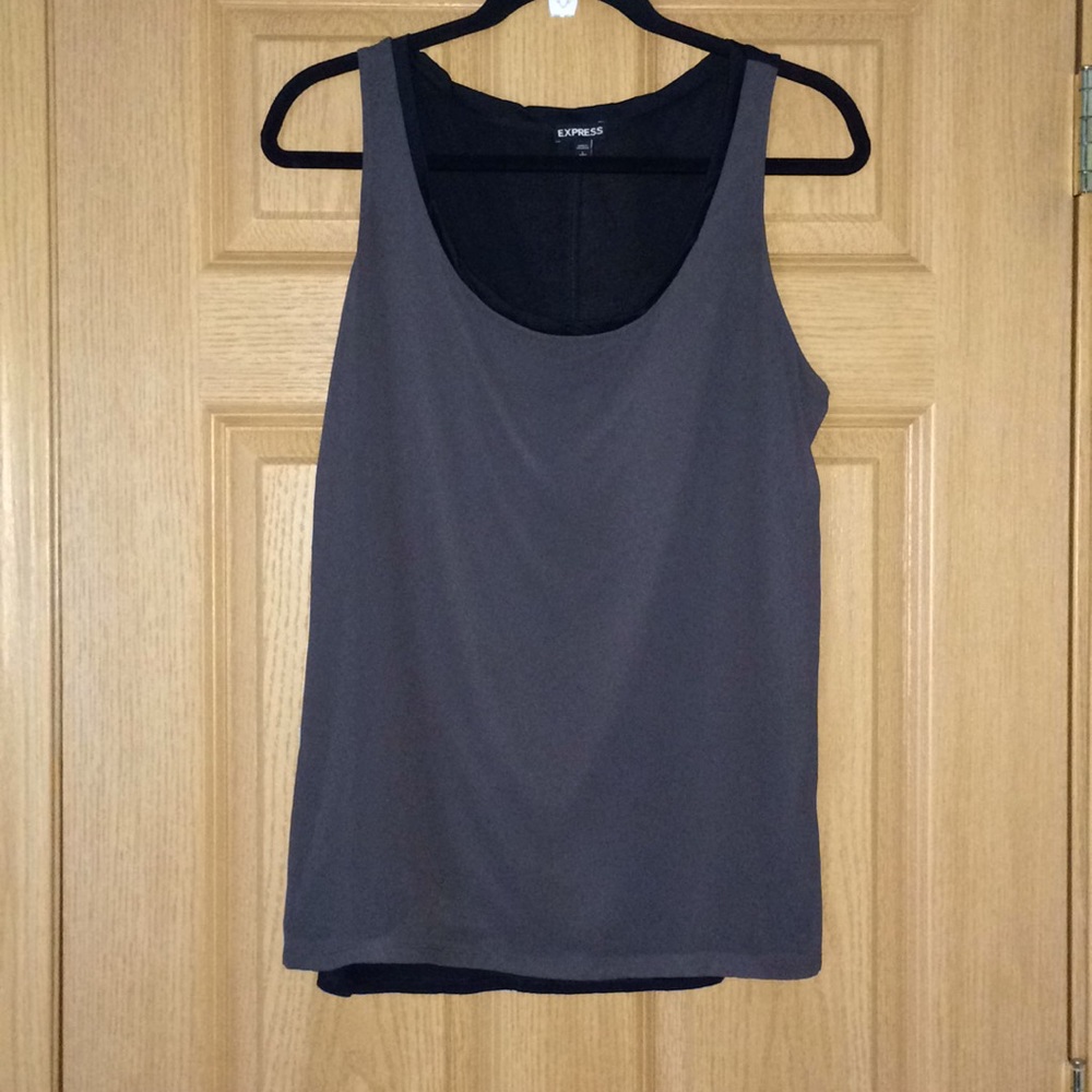 Express Gray/Black tank top